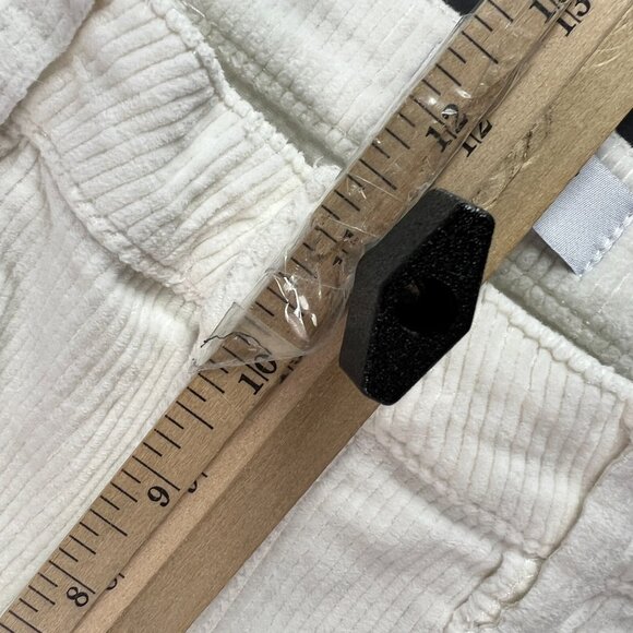 Oat New York Pants Women's 31x27* High Rise Skinny Crop Corduroy White Tag 30 - Picture 15 of 16